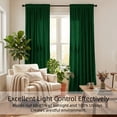 thumbnail image 4 of SNITIE Velvet Curtains 2 Panels, Thermal Insulated Rod Pocket Curtains, Soft Privacy Light-Filtering Velvet Drapes for Bedroom Living Room, 4 of 8