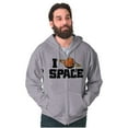 thumbnail image 5 of Saturn Love I Heart Outer Space Zip Up Hoodie Men's Women's Brisco Brands S, 5 of 6