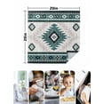 thumbnail image 4 of Green Beige Boho Cloth Napkins Set of 6 Reusable Dinner Napkins, Vintage Ethnic Tribal Southwestern Cocktail Napkin Washable Table Napkins for Wedding/Holiday Party/Baby Shower 20"x20", 4 of 7