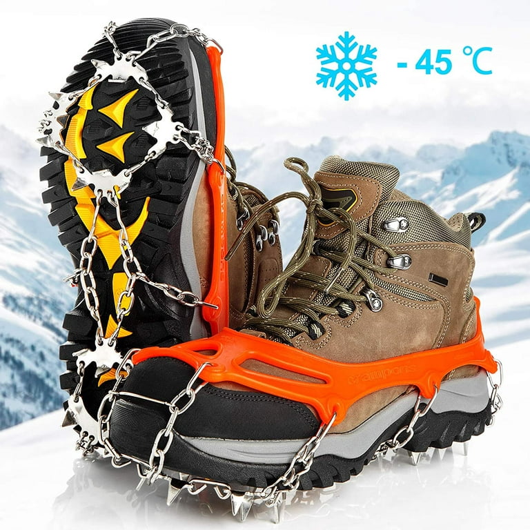  Crampons for Hiking Boots - 19 Non-Slip Spikes for