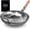Silver, variant on YOSUKATA 14" Carbon Steel Wok with Round Bottom – Traditional Chinese Pre-Seasoned Wok for Stir Fry, BBQ & Camping – Compatible with Gas & Open Fire
