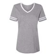 thumbnail image 1 of Jerzees Damas 4.5 oz. TRI-BLEND Varsity Camiseta con cuello en V XL Oxford/ Blanco Jerzees 602WVR, 1 of 1