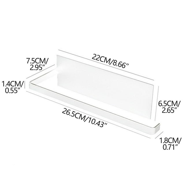 SLYNSHome Iron Towel Rack for Kitchen Bathroom Magnetic Mount No Drill Rustproof Durable Multi-Purpose Storage Organizer - White