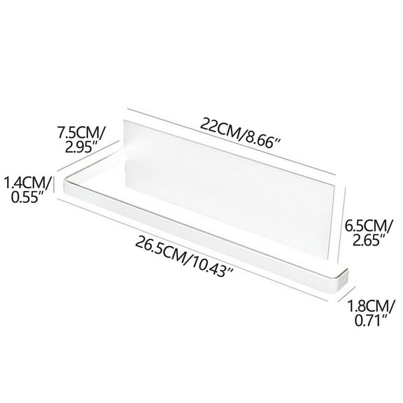 SLYNSHome Iron Towel Rack for Kitchen Bathroom Magnetic Mount No Drill Rustproof Durable Multi-Purpose Storage Organizer - White