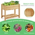 thumbnail image 2 of Yaheetech 2 Tiers Wooden Raised Garden Bed with Legs for Yard, Light Brown, 2 of 7