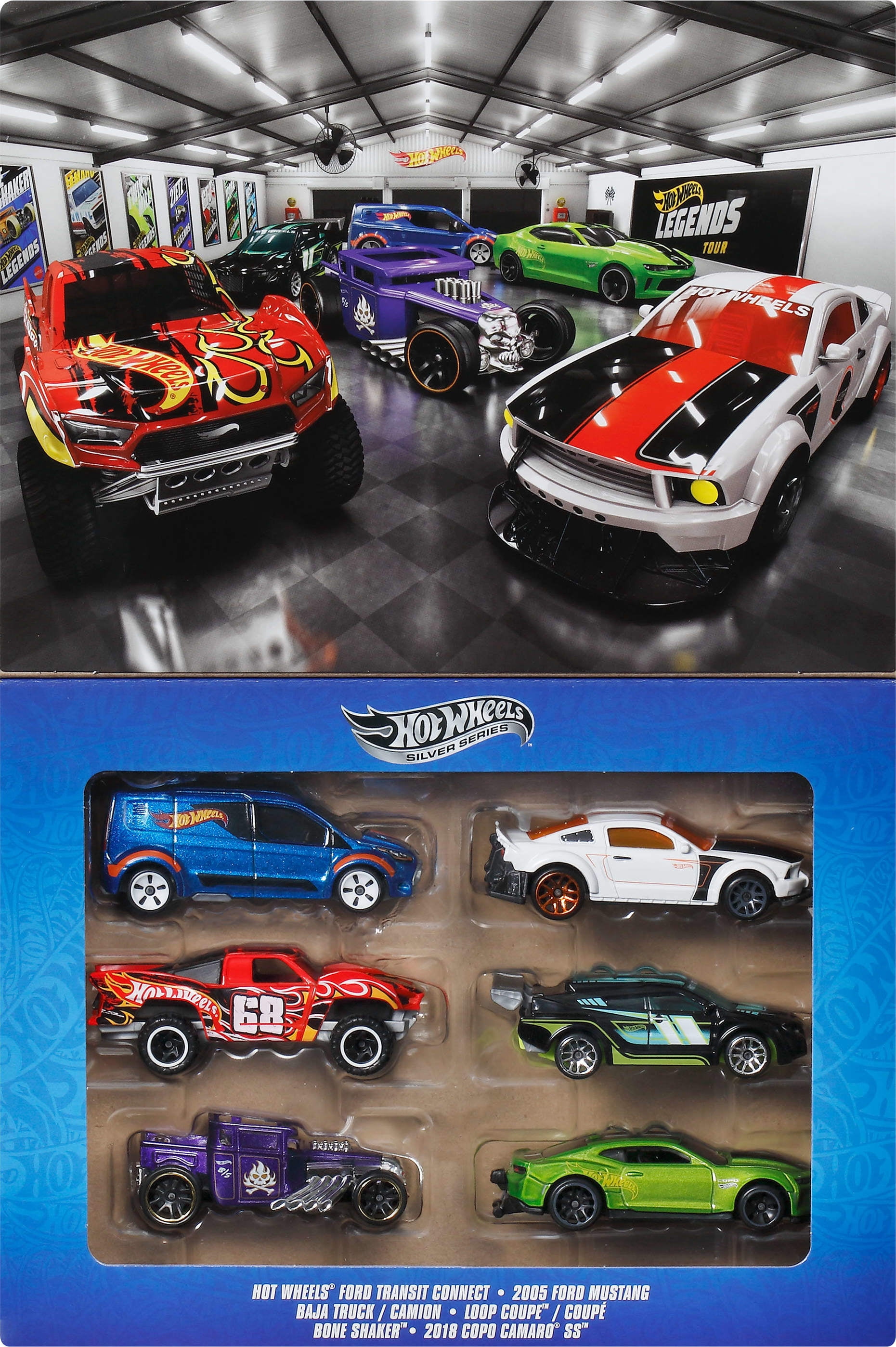 Hot Wheels-Coffret Legends-Lot de 6 véhicules en métal