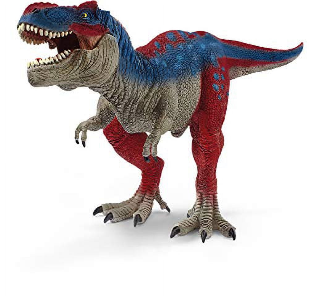 Schleich Dinosaurs - Tyrannosaurus Rex Toy - Large T-Rex Figure for Boys and Girls - Red and Blue Trex Dino Figurine for Toddlers and Kids Ages 4+