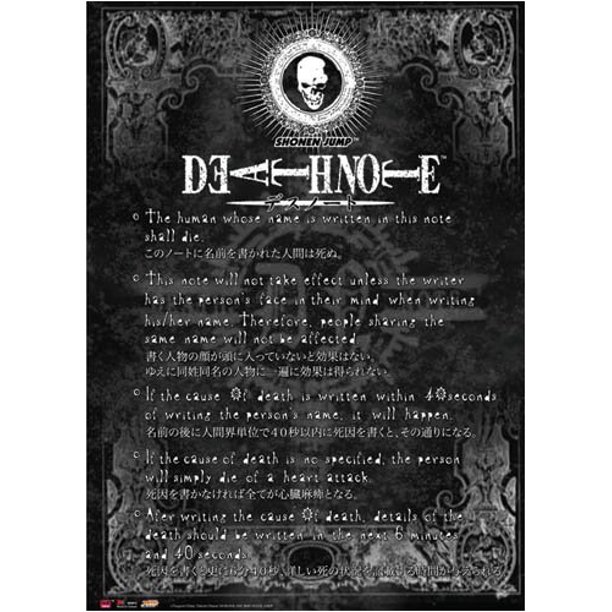 wall scroll death note rule l ryuk light anime fabric poster art new ge9872 walmart com