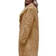 thumbnail image 6 of Wutalume Women's Long-Sleeved Warm Plush Jacket with Lapel, Cozy Winter Outerwear, Soft Fleece Lining, Comfortable Fit, Ideal for Cold Weather,Camel M, 6 of 7