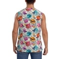 thumbnail image 4 of Uemuo Skulls and Roses Pattern Men's Sleeveless T-Shirt,Muscle Athletic Tank Top, Moisture-wicking Quick-dry Breathable Classic Tee Top for Gym Run Outdoor Sports-Large, 4 of 8