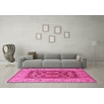 thumbnail image 3 of Ahgly Company Indoor Square Oriental Pink Industrial Area Rugs, 4' Square, 3 of 4