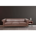 thumbnail image 3 of Churanty Chesterfield Sofa Leather with Solid Wood Legs, Dark Brown, 3 of 9