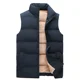 thumbnail image 3 of Chaleco para hombre, moda coreana, abrigo corto con hombros levantados, ropa cálida y de terciopelo sin mangas, novedad de 2024, 3 of 4