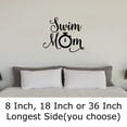 thumbnail image 2 of Swim Mom Timer Stopwatch Speed Support Parent Love Sports Wall Decals for Walls Peel and Stick wall art murals Black Large 36 Inch, 2 of 2