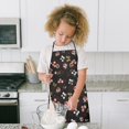thumbnail image 4 of Pioneer Flower Floral Print Pattern Kids Aprons for Girls and Boys,Adjustable Neck Strap Toddler Aprons for Kids Cooking Baking, 4 of 7