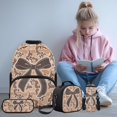 thumbnail image 2 of KUIFORTI Brown Camo Bow Durable Kids Backpack Set 4Pcs with Lunch Box Pencil Pouch Water Bottle Sleeve for Elementary Primary Middle School Back to School Supplies, 2 of 7