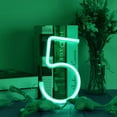thumbnail image 2 of LINLIN Neon Sign, Letter Neon Signs Neon Alphabet Light Light Up LED Letters Lights Light Up Marquee Letters Lights Battery USB Green, 2 of 5