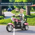 thumbnail image 6 of CIPACHO 6V 3 Wheel Kids Motorcycle, Battery Powered Electric Motorcycle Toy, Holiday Birthday Gift for Kids Ages 3-8, Pink, 6 of 10