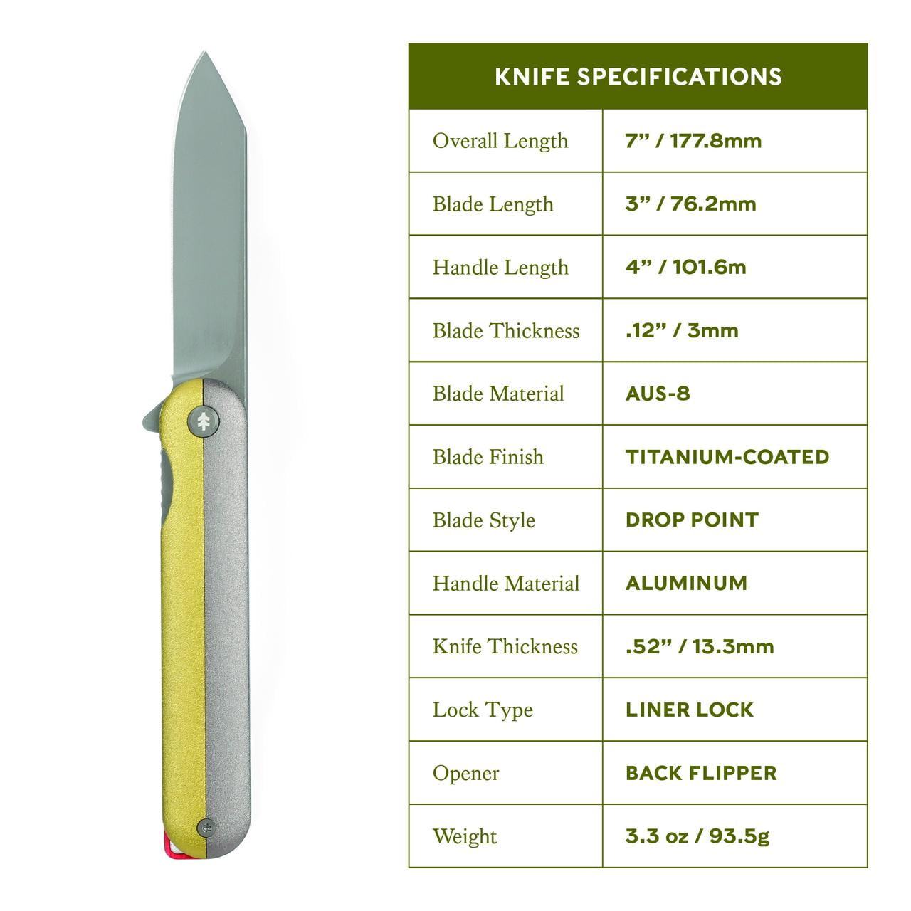 Swiss Tech Gerundet 7" Assisted Flipper Pocket Knife, AUS-8 Steel 3" Blade, 4" Aluminum Handle, Multi-color