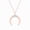 Rose Gold Vermeil Plated Silver, variant on Crescent Moon Pendant Necklace 1/20 Carat Natural Diamonds in 925 Sterling Silver Celestial Jewelry Whimsical Jewelry Gift for Women Dainty Pendants for Women