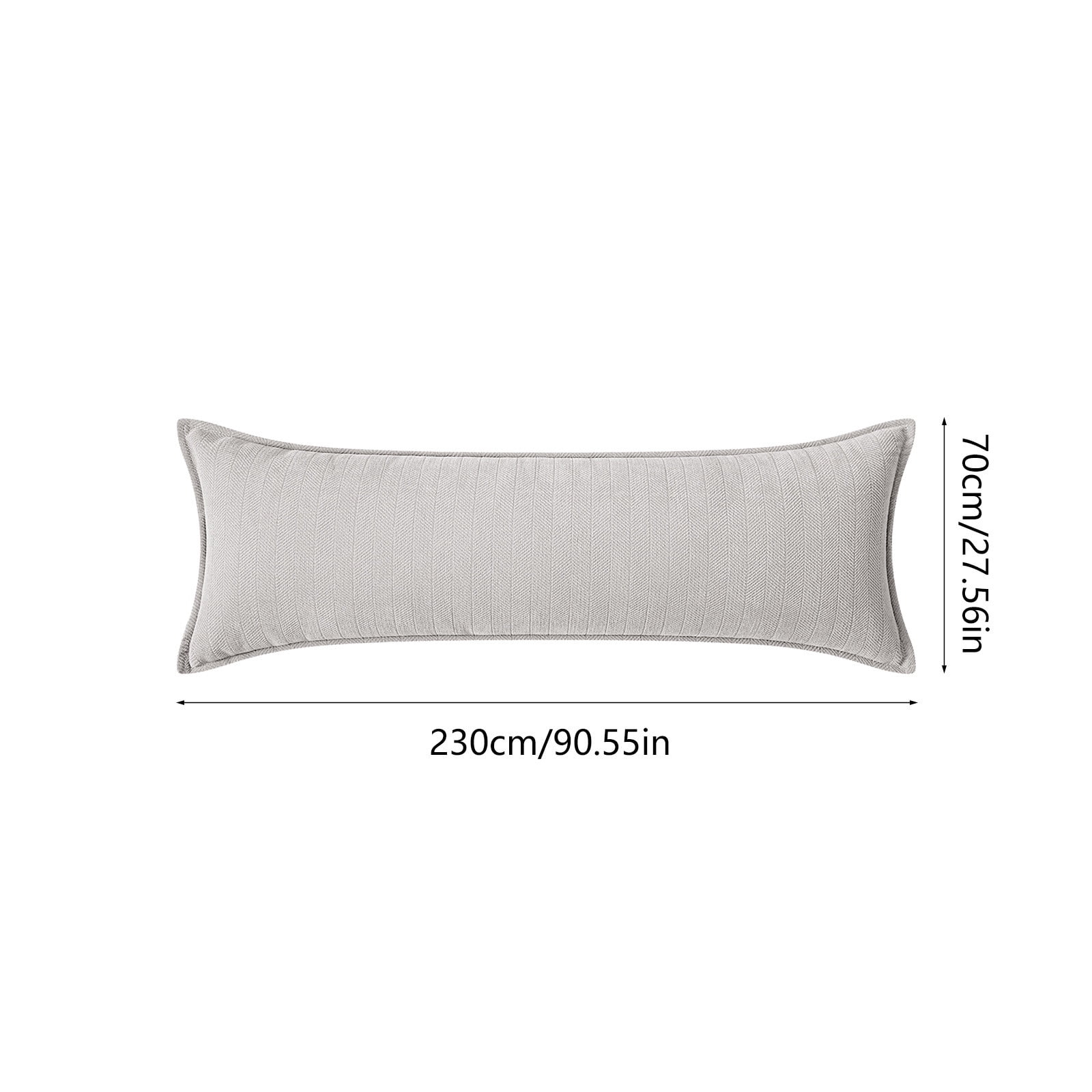 Long Rectangular Pillow | Backrest Cushion for Sofa & Bed | Body Pillow for Sleeping & Lounging | Support Cushion with Removable Cover | Living Room & Bedroom Decor | 1 Piece