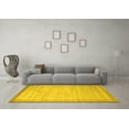thumbnail image 3 of Ahgly Company Machine Washable Indoor Rectangle Abstract Yellow Contemporary Area Rugs, 2' x 5', 3 of 4