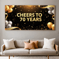 thumbnail image 6 of Balloon Cheers 70 Years Celebration Banner for Special Events Anniversary Party Supplies Decorations Backdrop Photography Props Background, 6 of 8