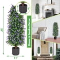 thumbnail image 6 of Bibana Artificial Rose Tree 3FT- Fake Floral Plant Tree in Pot- Decorative Topiary Plant - Cement Filled Potted Faux Flower Plant for Home Office Porch Decor Indoor Outdoor(set of 2), 6 of 6