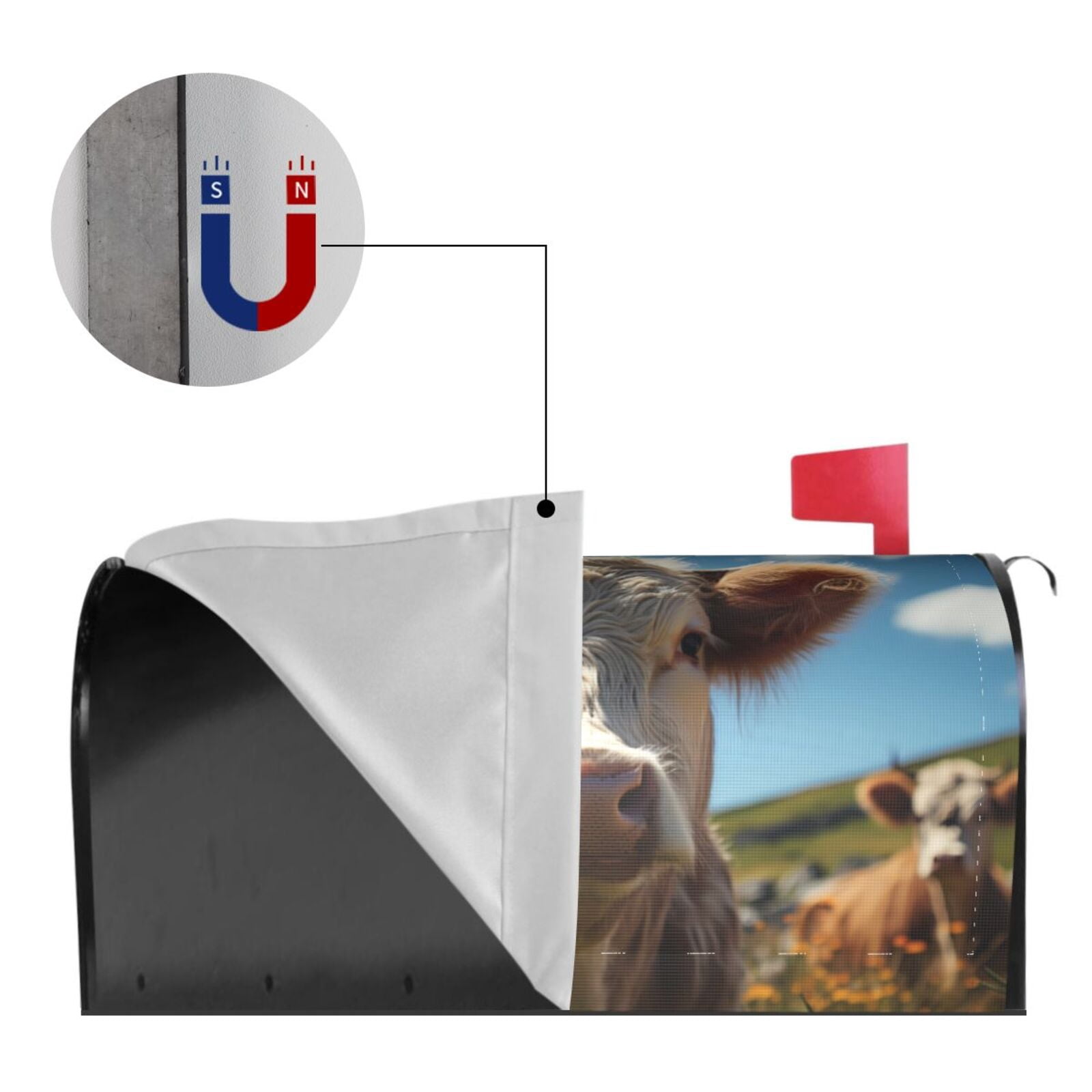 Kdxio Magnetic Mailbox Cover 25.5x21 in Mailbox Cover Outdoor Decoration Holiday Mailbox Covers for Home Garden Yard-25.5x21 in