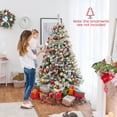 thumbnail image 2 of Gymax 6 FT Pre-Lit Snow-Flocked Xmas Tree 3-Minute-Setup Artificial Hinged Christmas Tree, 2 of 10