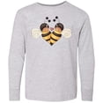 thumbnail image 3 of Inktastic Valentine's Day Bumble Bees Long Sleeve Youth T-Shirt, 3 of 5