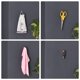thumbnail image 4 of Gancho de pared para toallas, ganchos de abrigo montados en la pared 14x45mm (DxL) tono plateado cepillado 3 piezas, 4 of 4