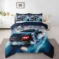 thumbnail image 1 of Erosebridal Ensembles de Couette Voiture de Sport Grand Lit, Couettes et Duvets Voiture de Course, Décor de Chambre Voiture de Course, Réversible 3 Pcs, 1 of 7