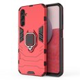 thumbnail image 3 of Allytech for Samsung Galaxy A14 5G Case with Tempered Glass Screen Protector, Ring Holder Kickstand Full Body Protective Heavy Duty Rugged Tough Hybrid Bumper Case Cover for Samsung A14 Phone, Red, 3 of 6