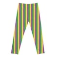 thumbnail image 4 of UJNDER Girls Fashion 3D Striped Carnival Print Slim Fit Athletic Casual Leggings Pants for Play and Daily Wear Girls Leggings,Yellow_003,9-10 Years, 4 of 4