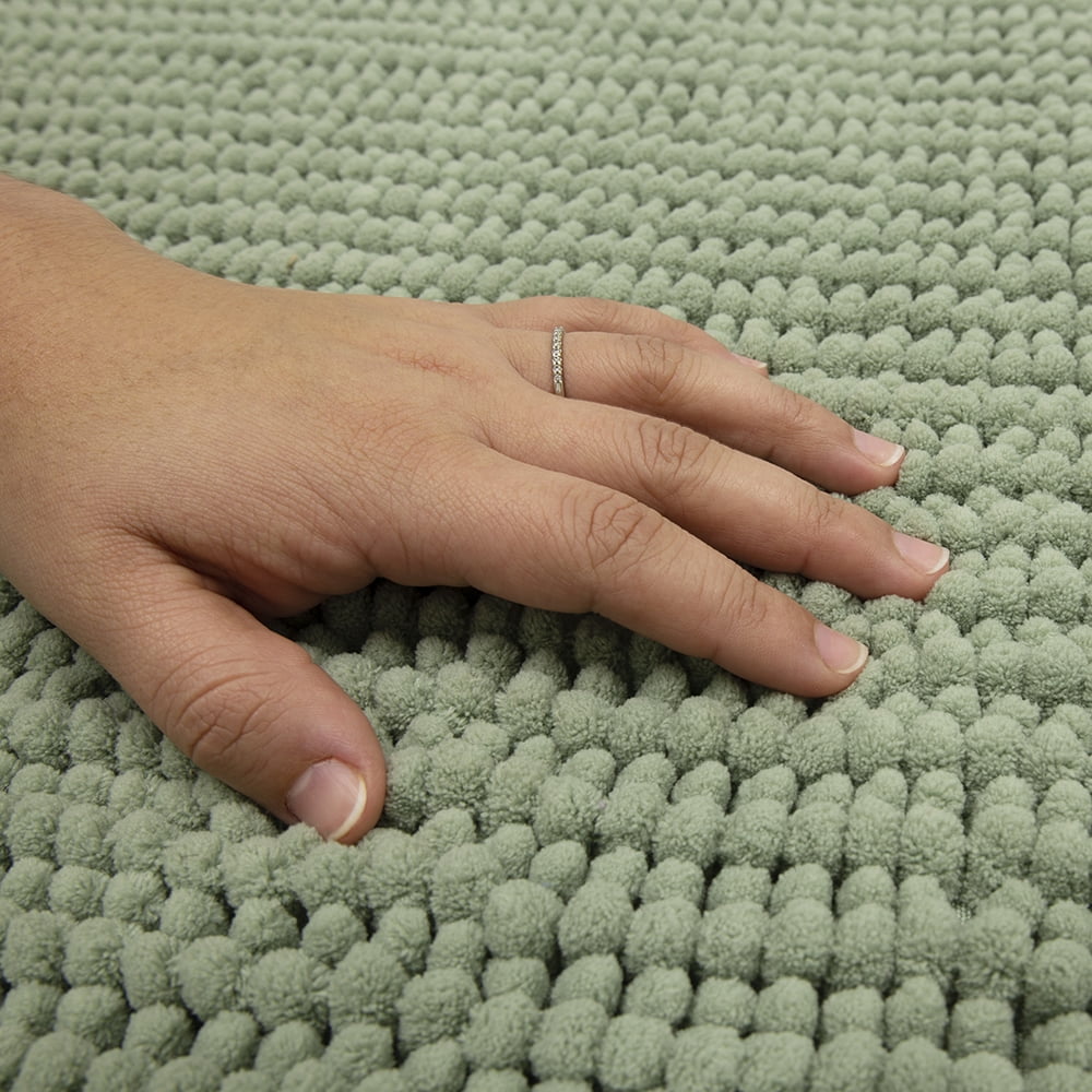 Mohawk Home Homespun Plush Fade/Stain Resistant Non-Slip Machine Washable Bath Rug, Oregano, 1' 9" x 2' 10"