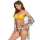 thumbnail image 2 of Cismea - Traje de BañO para Mujer, Estampado, 3 Piezas, Cintura Alta, Bikini, Maxi（Amarillo） CISMEA bañador, 2 of 2