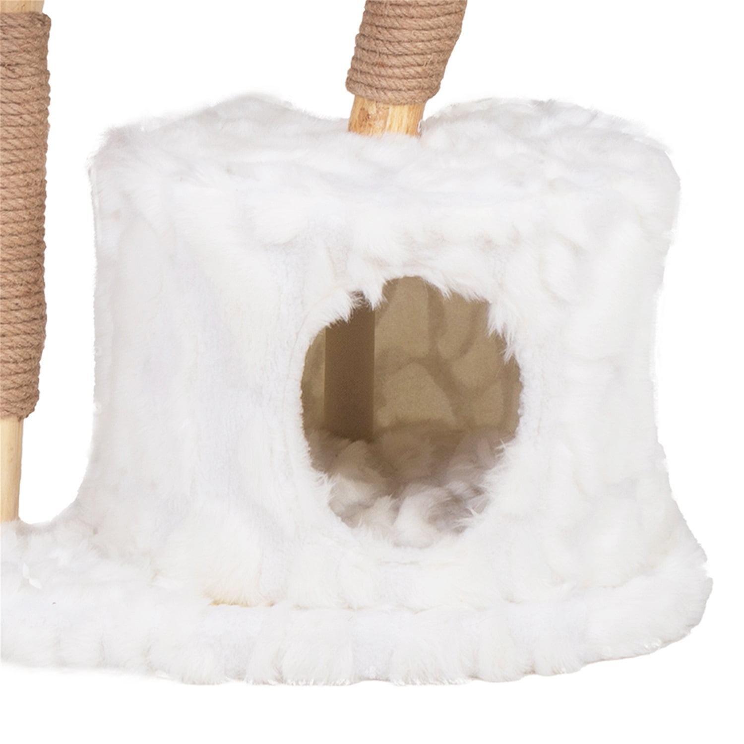 Pefilos 31" Cat Tree Tower for Indoor Cats, Modern Cat Tree with Condo and Climbing Perches, Kitten Scratching Tree, White Pefilos 31" Cat Tree Tower for Indoor Cats, Modern Cat Tree with Condo and Climbing Perches, Kitten Scratching Tree, White