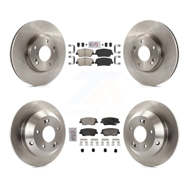 Transit Auto Front Rear Ceramic Pads and Disc Brake Rotors Kit for Car Hyundai Santa Fe Kia Sorento K8A-107426