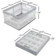 thumbnail image 2 of Bac de Rangement Pliable 14 Litres Ensemble de 3 Caisses de Rangement en Plastique, 2 of 7