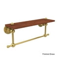 thumbnail image 5 of Astor Place 16'' Solid IPE Ironwood Shelf with Towel Bar in Polished Nickel, 5 of 5