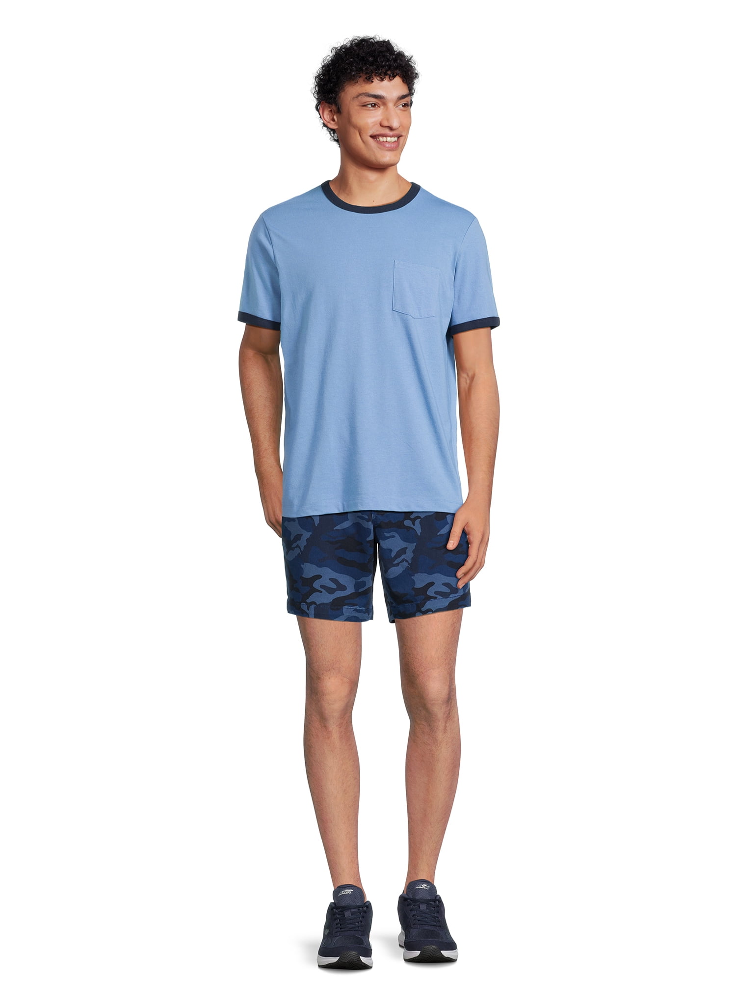 George Men’s & Big Men's 2-Pack Ringer Tee with Short Sleeves, Sizes S-3XL