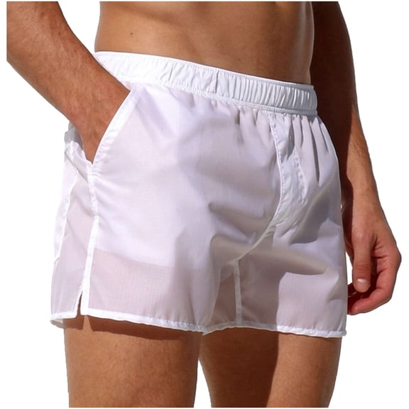 Dxzfnsa Plus Size Shorts for Men Summer Men's Loose Solid Color Quick Dry Swim Trunks Soft Comfort Elastic Waist Drawstring Beach Shorts with Pockets