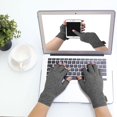 thumbnail image 4 of LAICAIW Arthritis Compression Gloves Relieve Pain from Rheumatoid, RSI,Carpal Tunnel, Hand Gloves Fingerless for Computer Typing and Dailywork, Support for Hands and Joints (L, Grey), 4 of 7