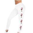 thumbnail image 4 of Mingw Legging Pants for Women High Waist Slim Fit Festival Yoga Pants Athletic Workout Trousers,White,2XL, 4 of 5