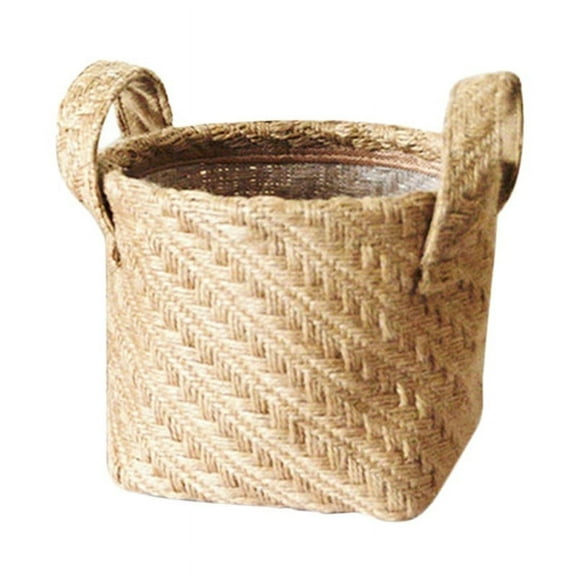 Woven Cotton Rope Plant Basket for Flower Pot Floor Indoor Planters, Storage Basket Organizer Modern Home Decor