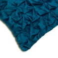 thumbnail image 4 of Teal Blue 12"x18" (30x45 cm) Lumbar Pillow Cover, Velvet Textured & Knotted Oblong Pillow, Solid Color Pattern Modern Style - Teal Waters, 4 of 4