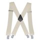 thumbnail image 1 of Tirantes elásticos en forma de X para pantalones unisex para adultos, 4 pinzas, 5 cm de ancho (crema), 1 of 4