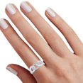 thumbnail image 2 of AFFY 1/5 Carat White Natural Diamond Interlinked Band Ring 10K Solid White Gold (0.20 Cttw) Ring Size-8.5, 2 of 2
