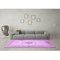 thumbnail image 3 of Ahgly Company Indoor Square Medallion Purple Traditional Area Rugs, 4' Square, 3 of 4